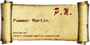 Pammer Martin névjegykártya